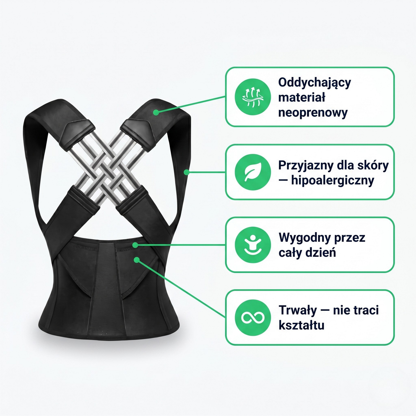 FlexioBack™ — Korektor Postawy dla Prostych Pleców.